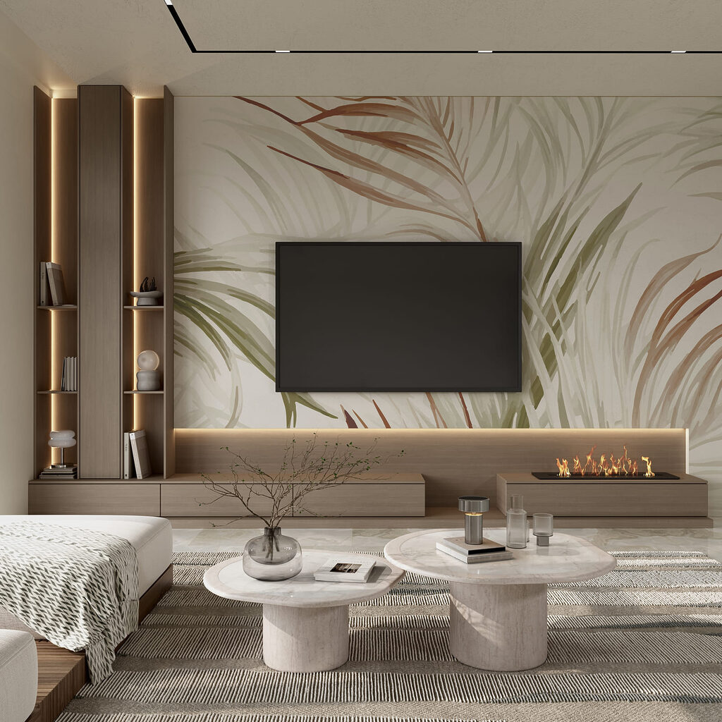 Serene leaves in soft hues