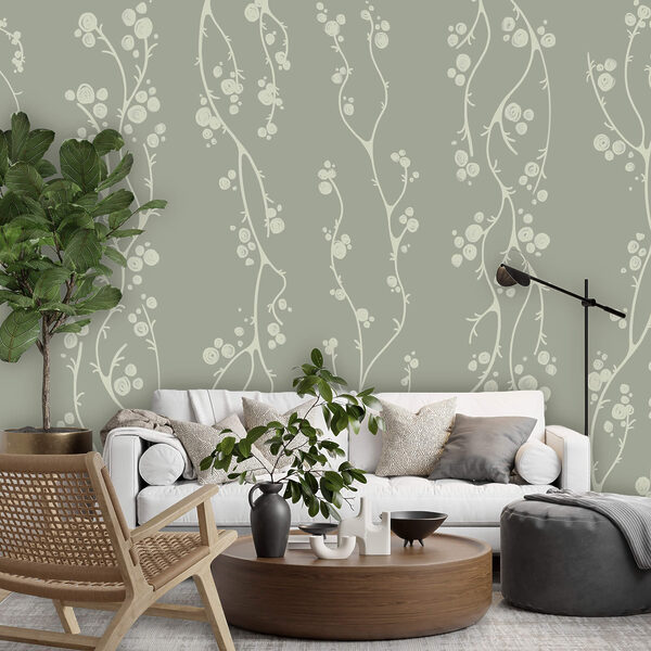 Group of vines with dots