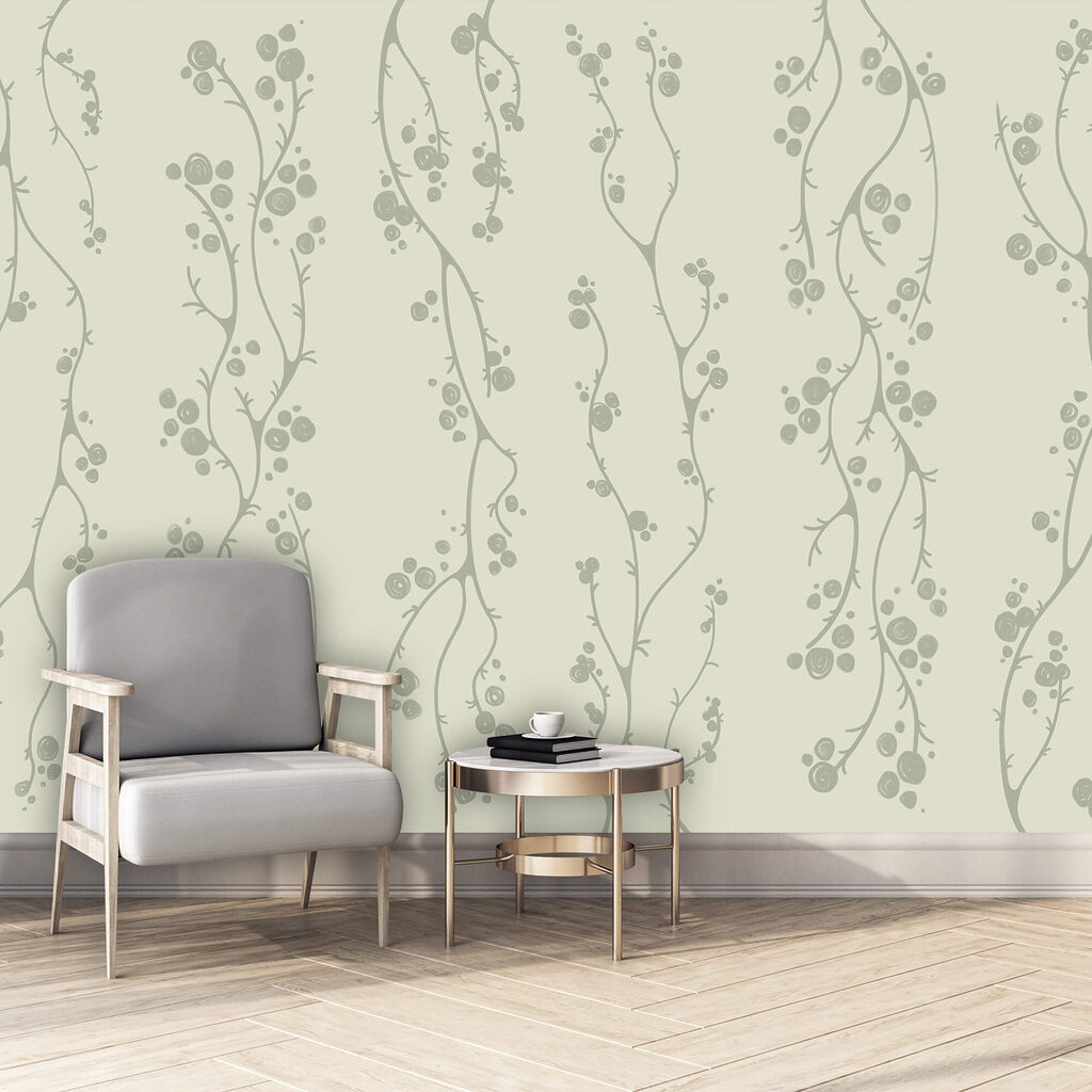 Pattern of vines and dots