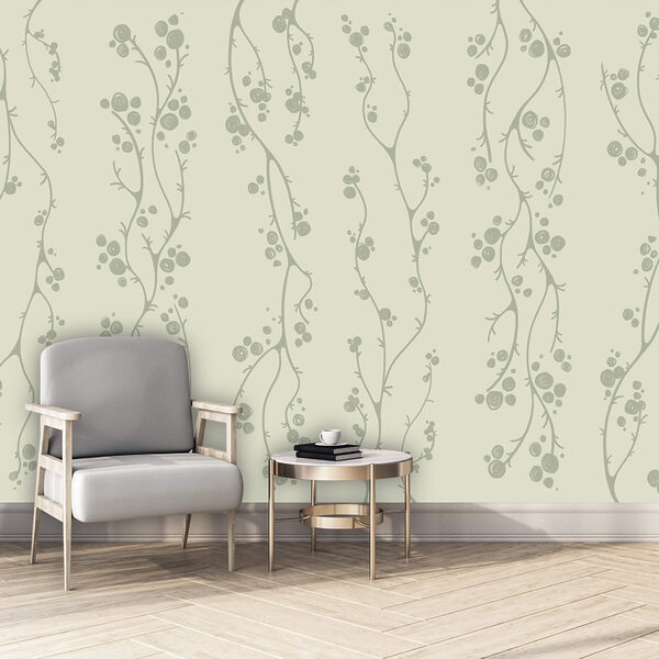 Pattern of vines and dots