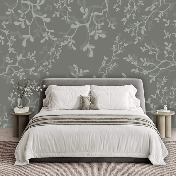 Grey background with branches