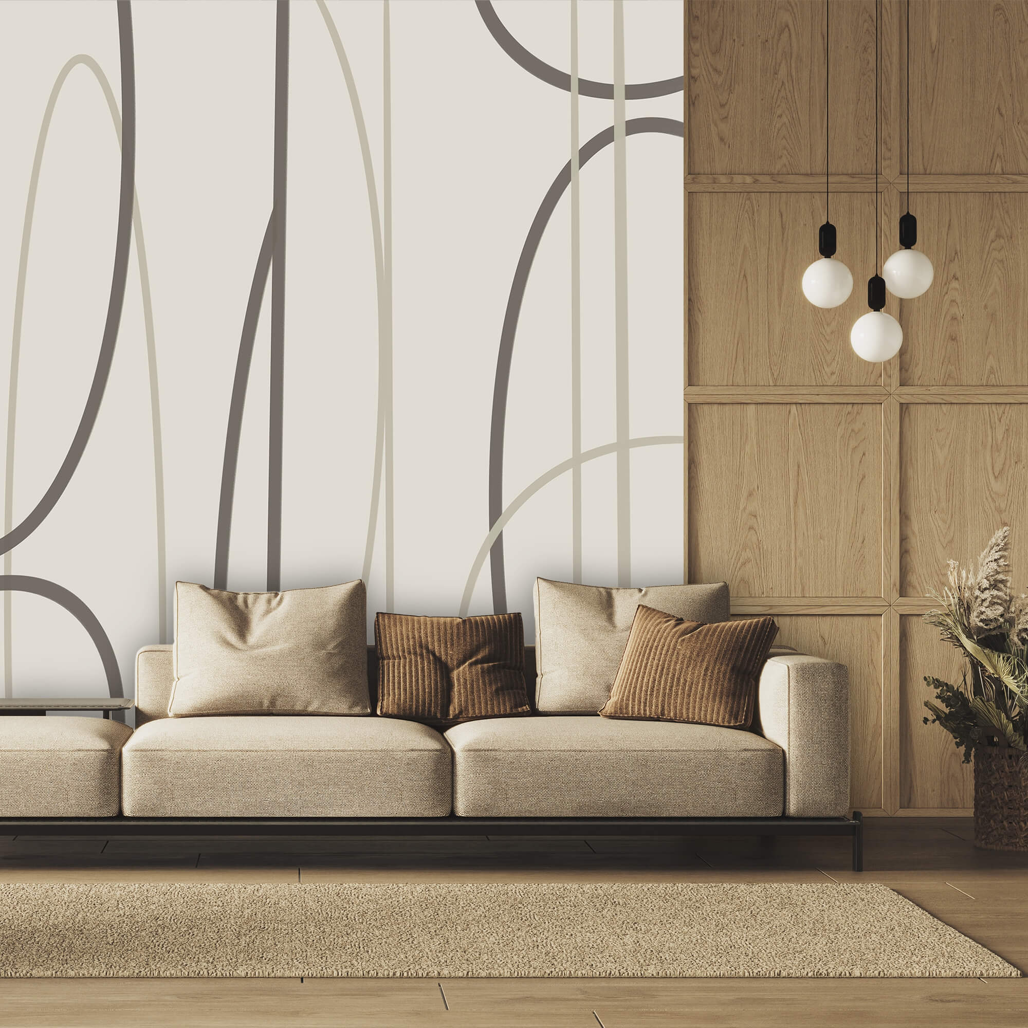 Abstract lines in soft tones