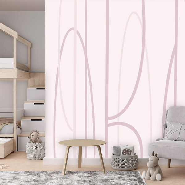 Pink and white background with lines