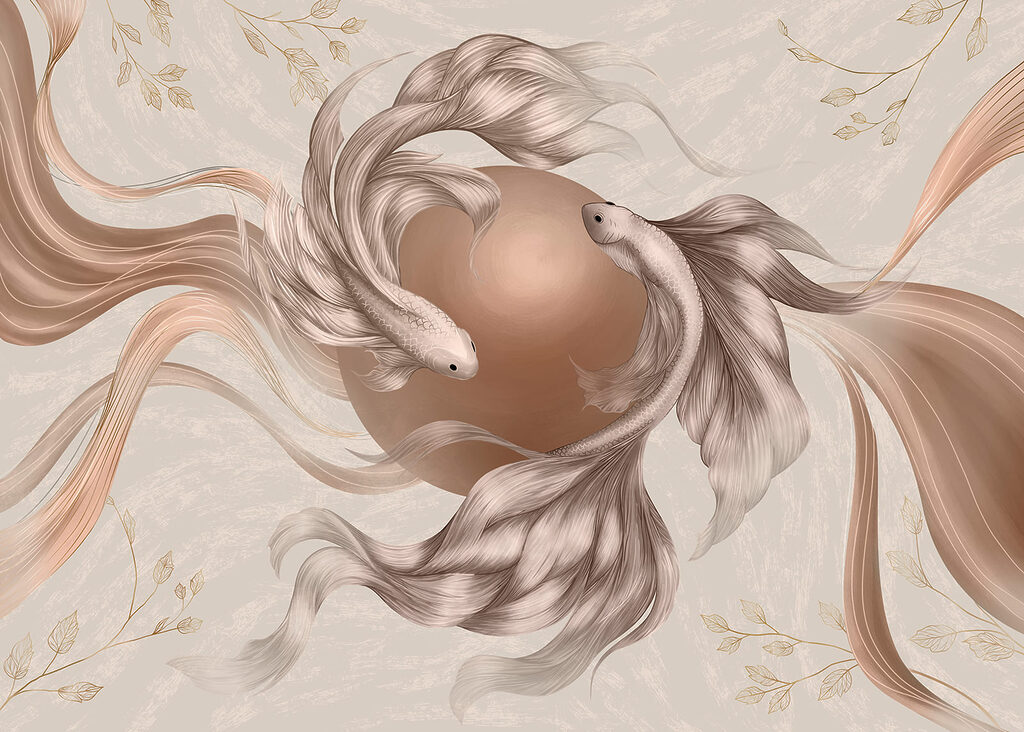 Fish with long tail and tail
