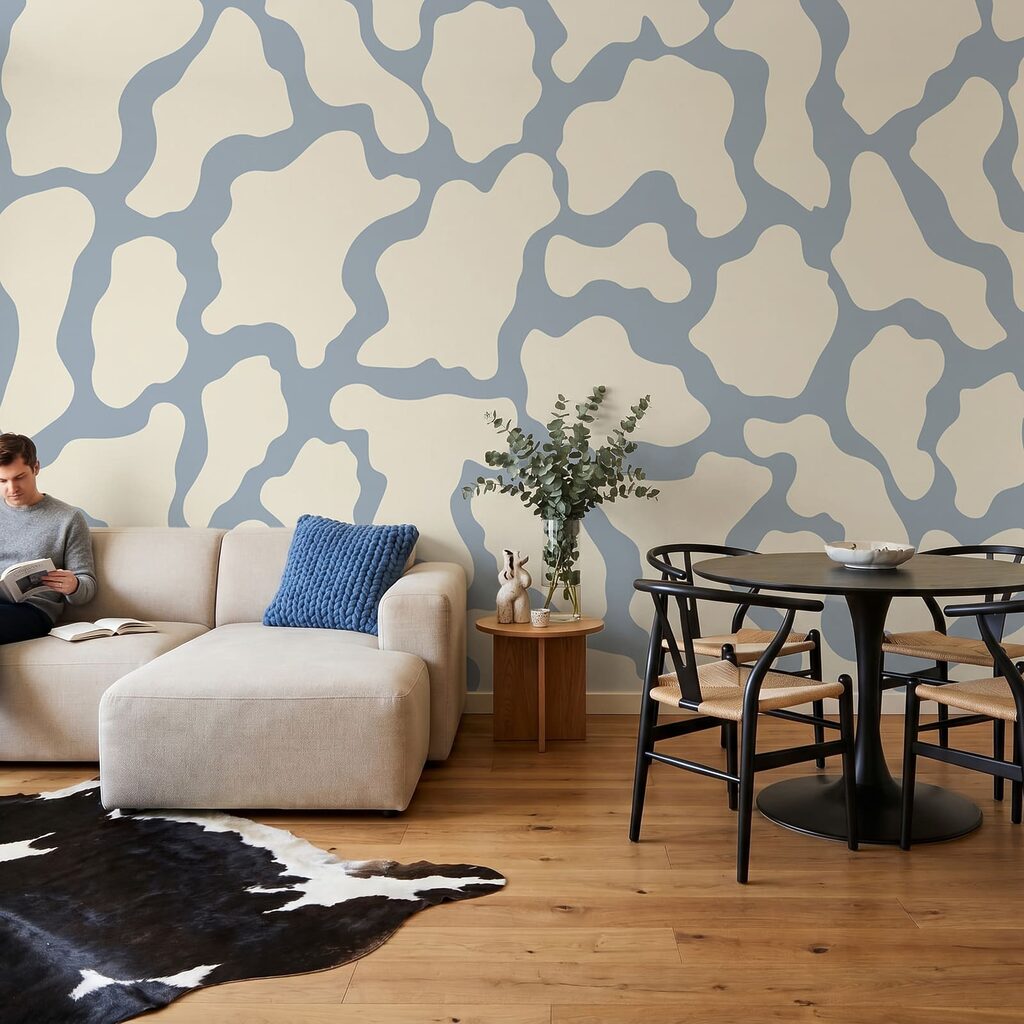Blue and white pattern