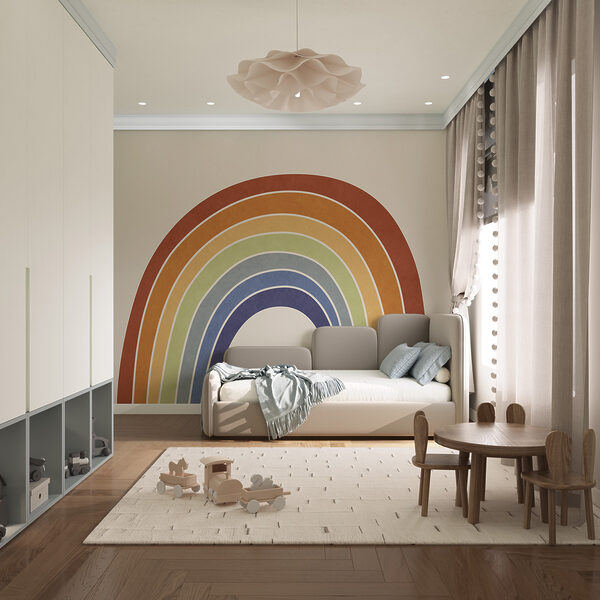 Rainbow on a white background