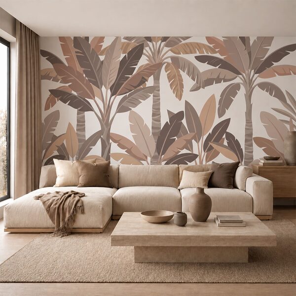 Pattern of palm trees