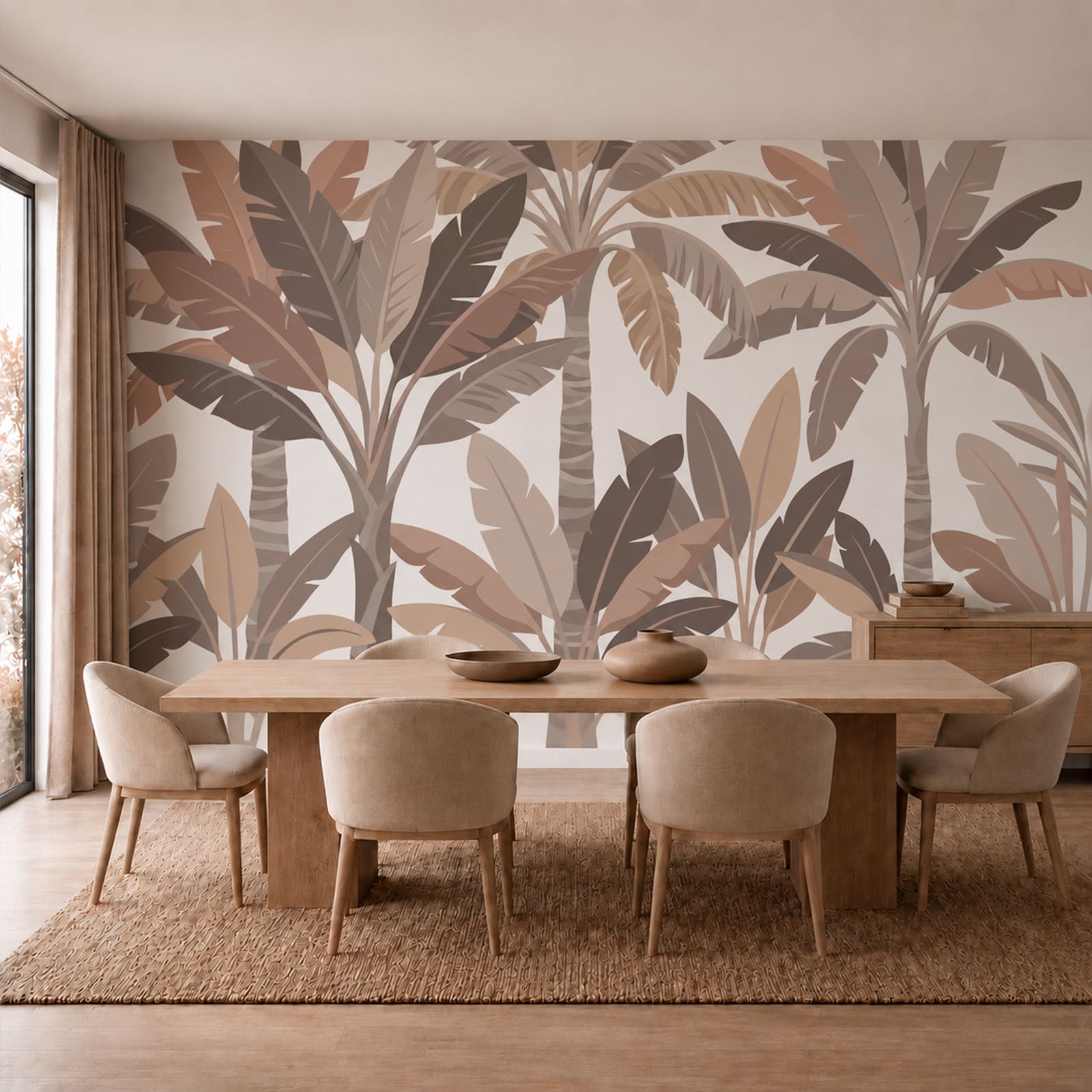 Pattern of palm trees