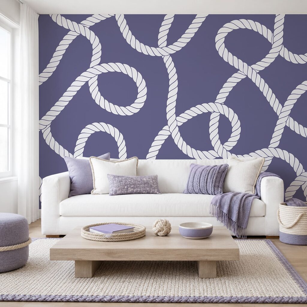 Pattern of white rope