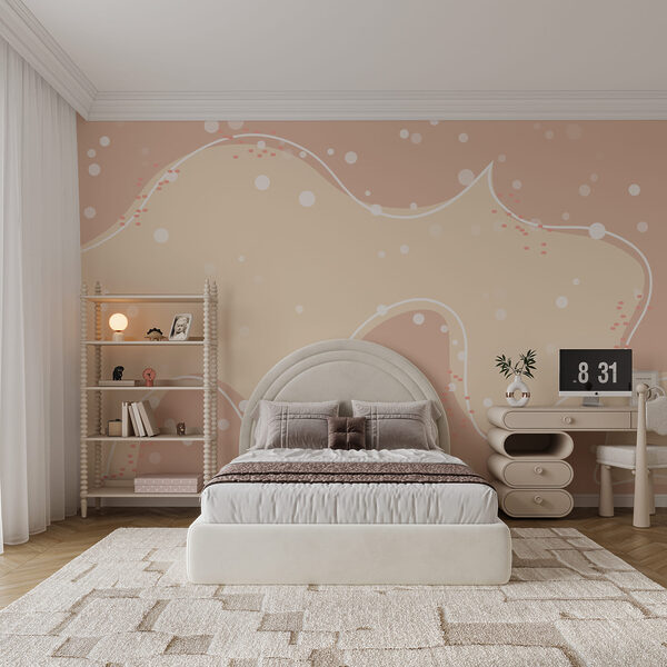 White and pink background with dots White and pink background with dots