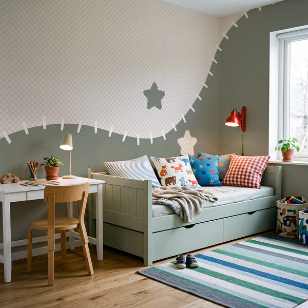 White and grey fabric with stars White and grey fabric with stars