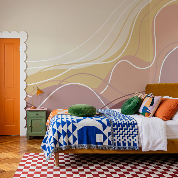 Brown and white wavy lines Brown and white wavy lines