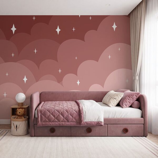 Pink clouds and stars Pink clouds and stars