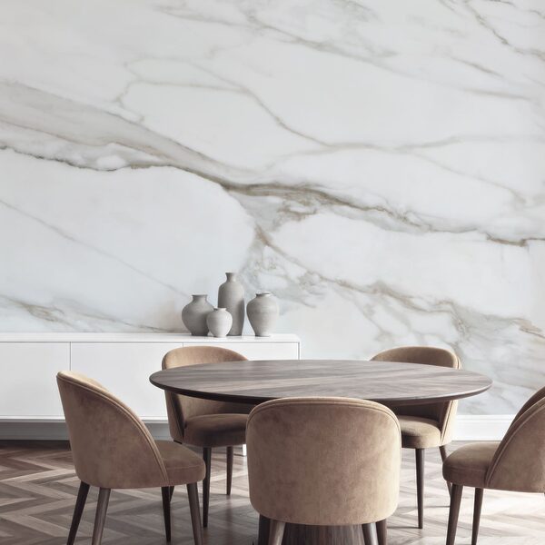 White marble with brown veins White marble with brown veins