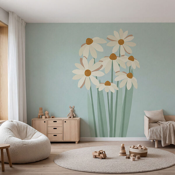 Wall mural Wall mural Bunch of white flowers (SKU: t00748)