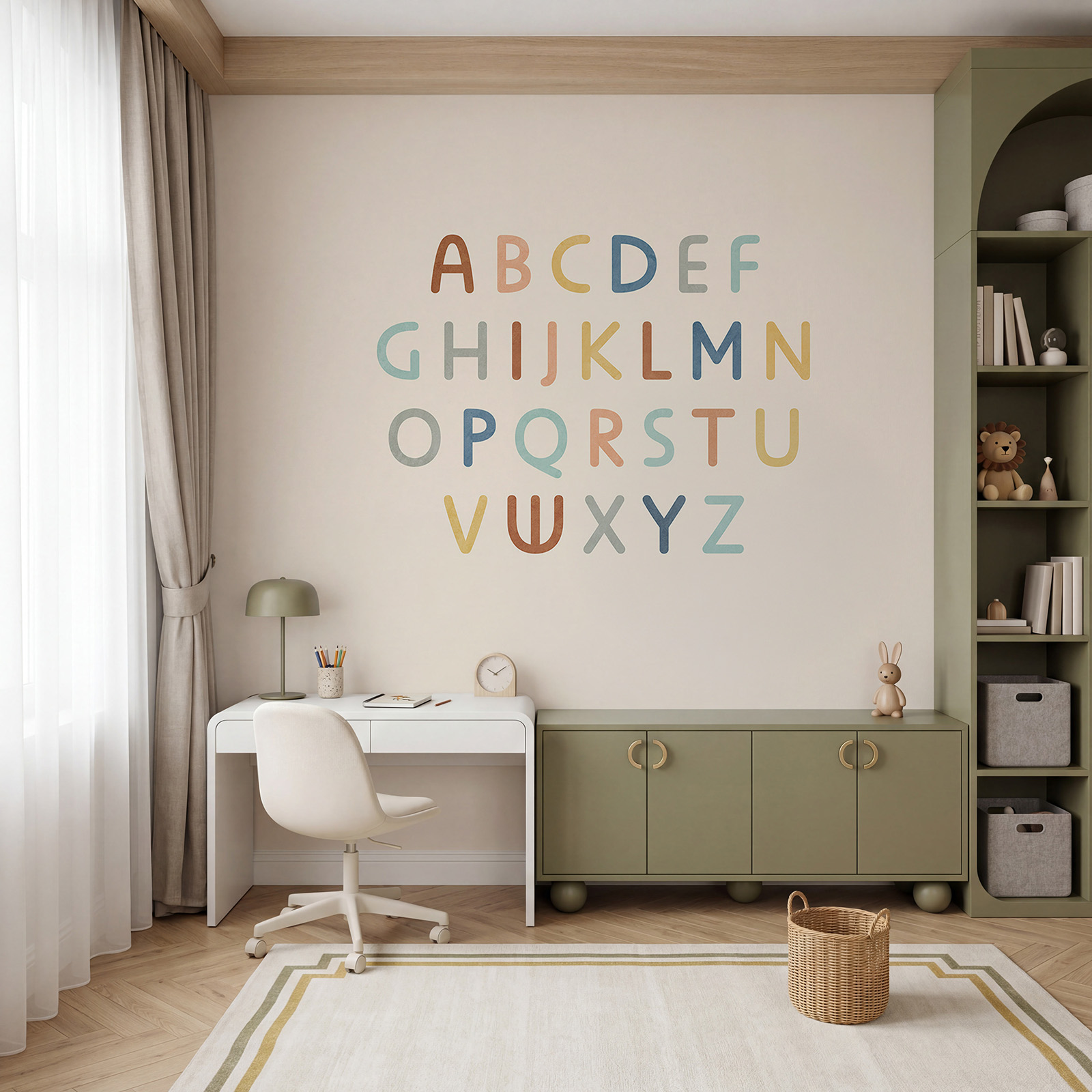Group of letters on a white background