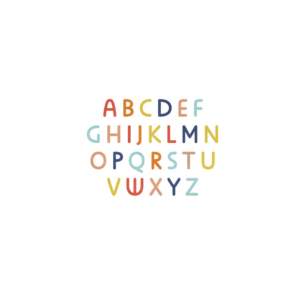 Group of colorful letters