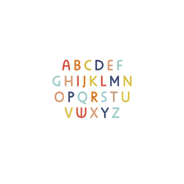 Group of colorful letters
