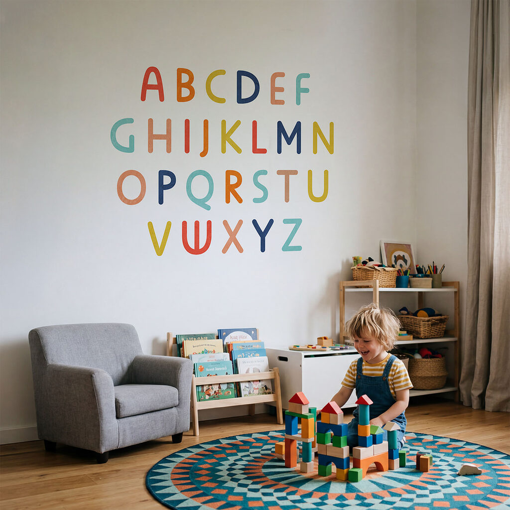 Group of colorful letters