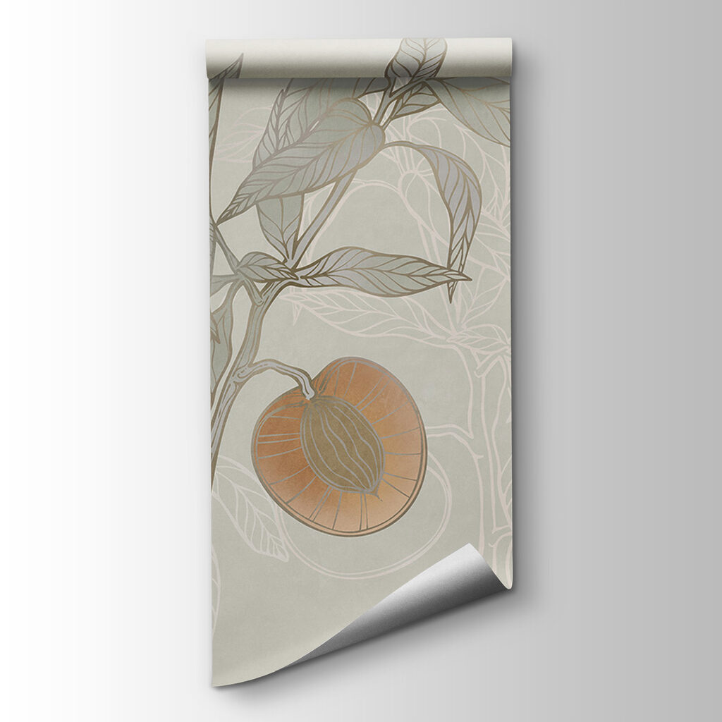 Drawing of a plant with leaves and fruit Drawing of a plant with leaves and fruit
