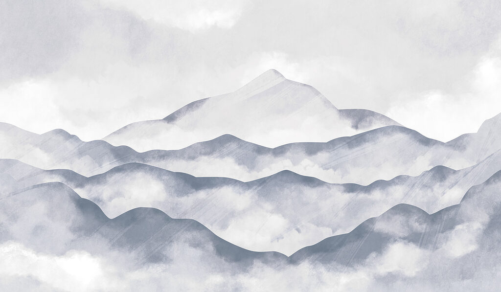 Mountain range with clouds Mountain range with clouds