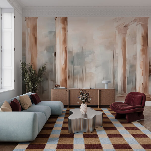 Wall mural Painting of a building with columns (SKU: w03844) Wall mural Wall mural Painting of a building with columns (SKU: w03844)