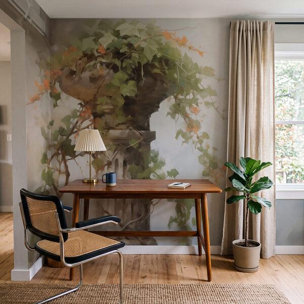 Wall mural Plant growing on a pillar (SKU: w03847) Wall mural Wall mural Plant growing on a pillar (SKU: w03847)
