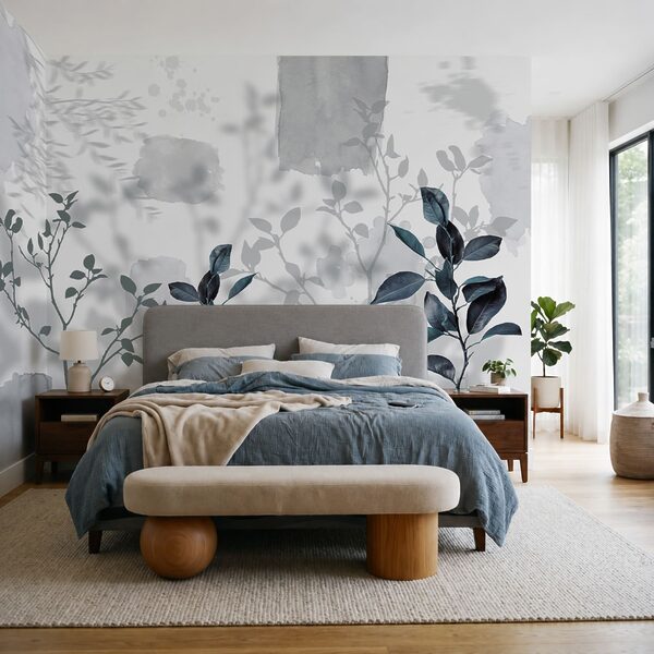 Wall mural Group of leaves and branches (SKU: w03910v2) Wall mural Wall mural Group of leaves and branches (SKU: w03910v2)