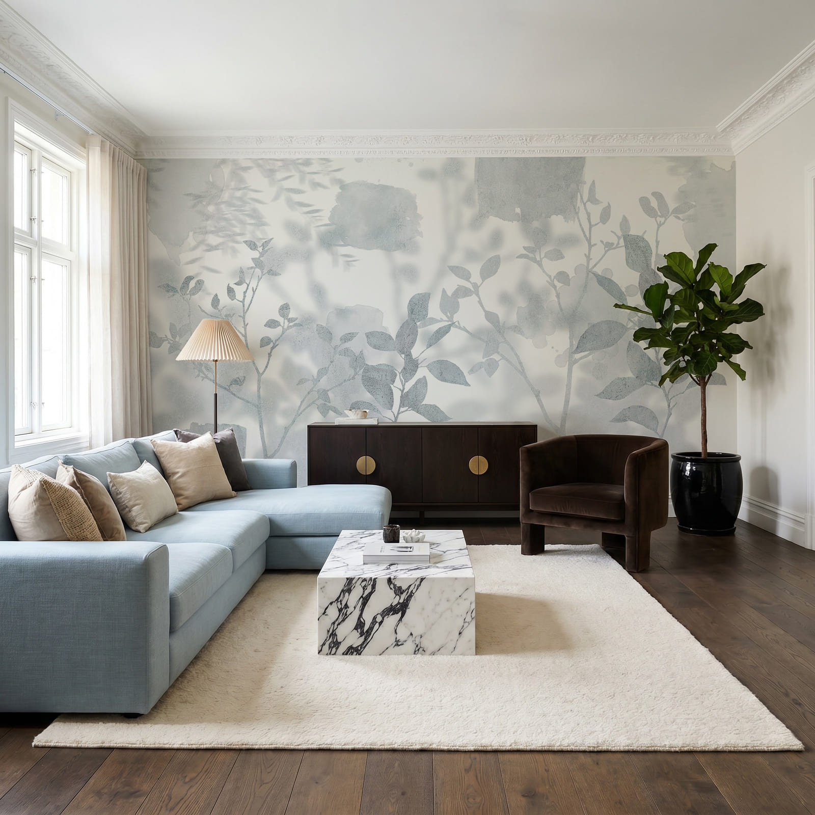 White and gray background with leaves and brush strokes White and gray background with leaves and brush strokes
