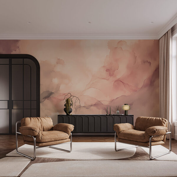 Pink and grey smoke
