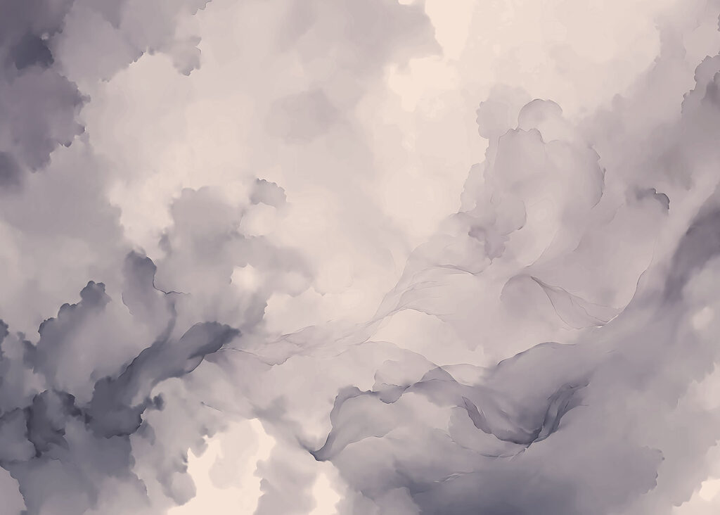 Whispers of soft, swirling clouds