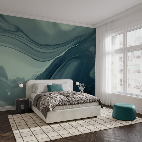 Flowing hues in tranquil waves