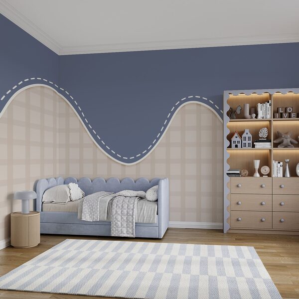 Blue and white line