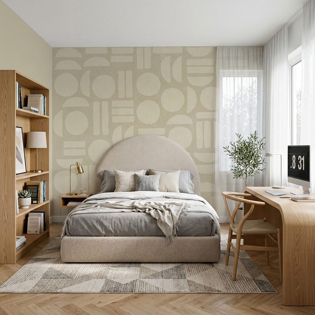 Pattern of circles and lines