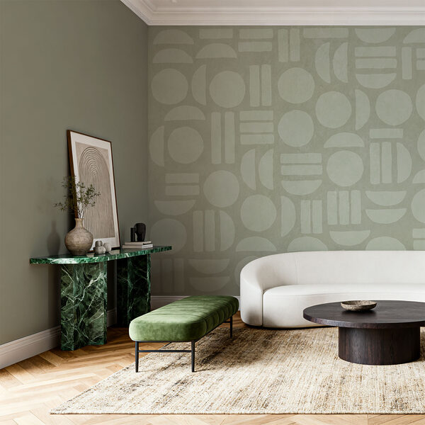 Pattern of circles and lines