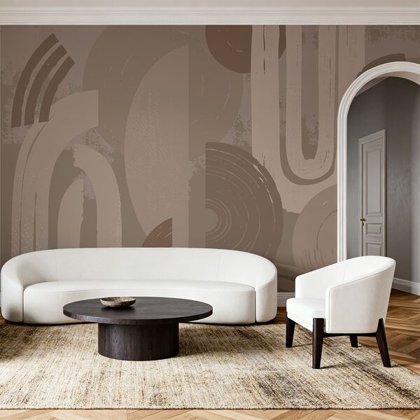 Abstract shapes in warm tones