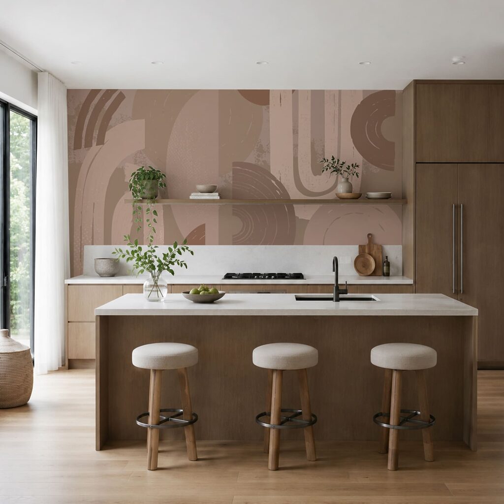 Abstract shapes in warm tones