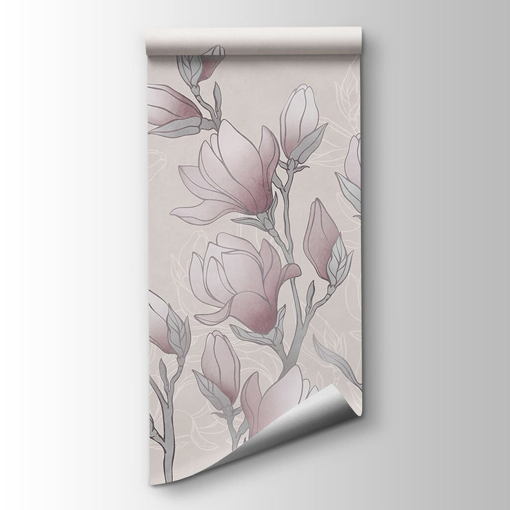 Drawing of flowers on a branch