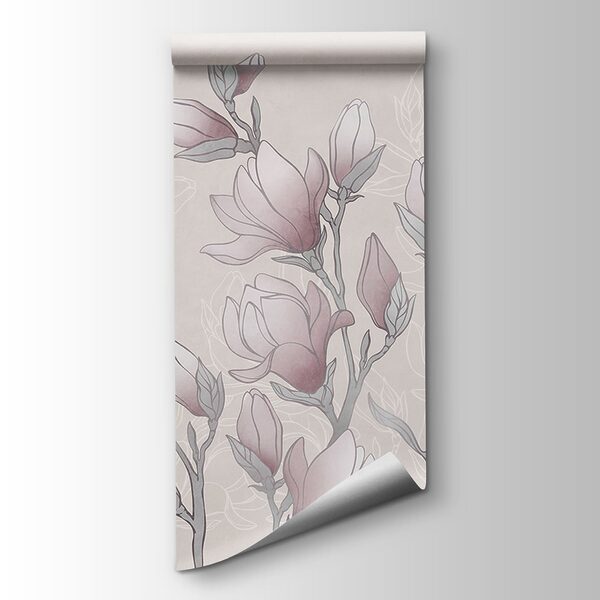 Drawing of flowers on a branch
