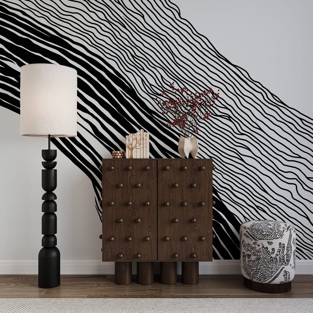 Black and white image of lines