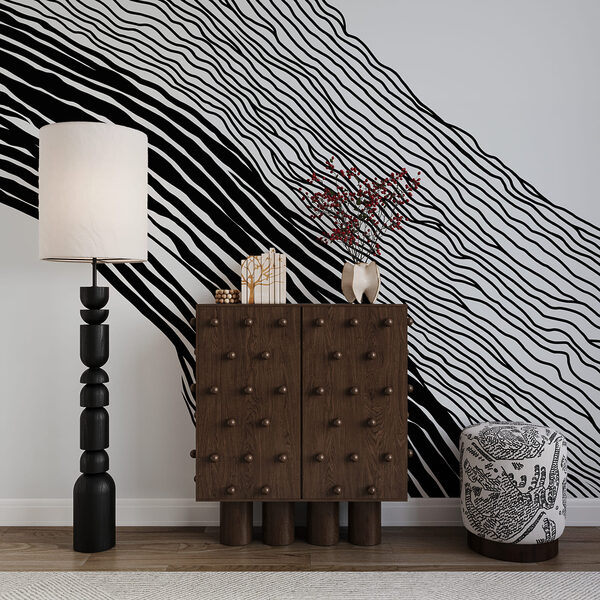 Black and white image of lines