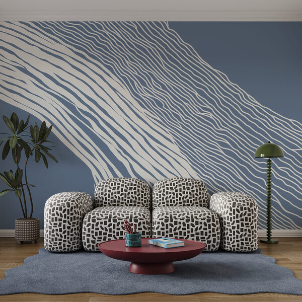 Blue and white background with white lines Blue and white background with white lines