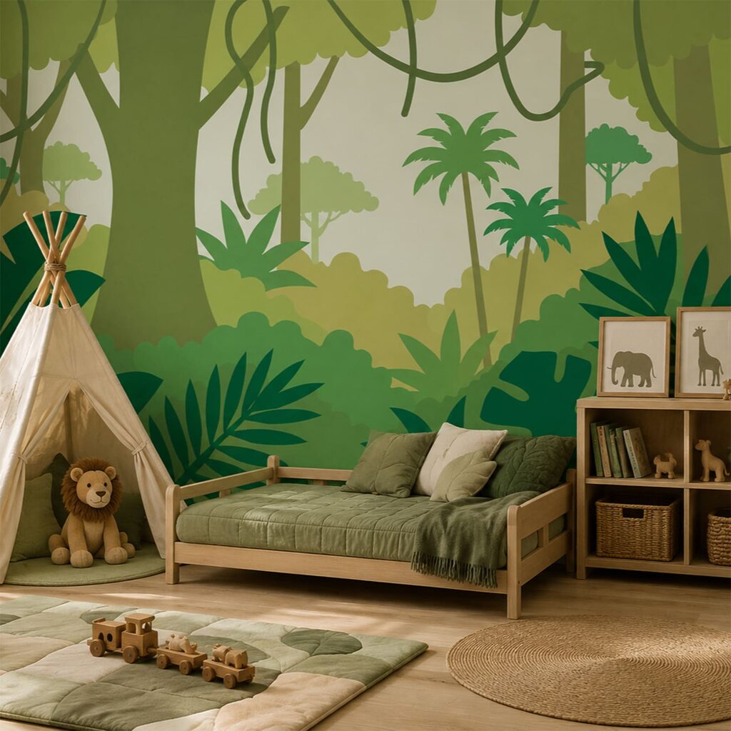 Cartoon of a forest