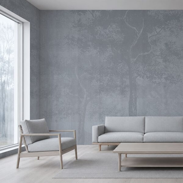 Grey background with trees Grey background with trees