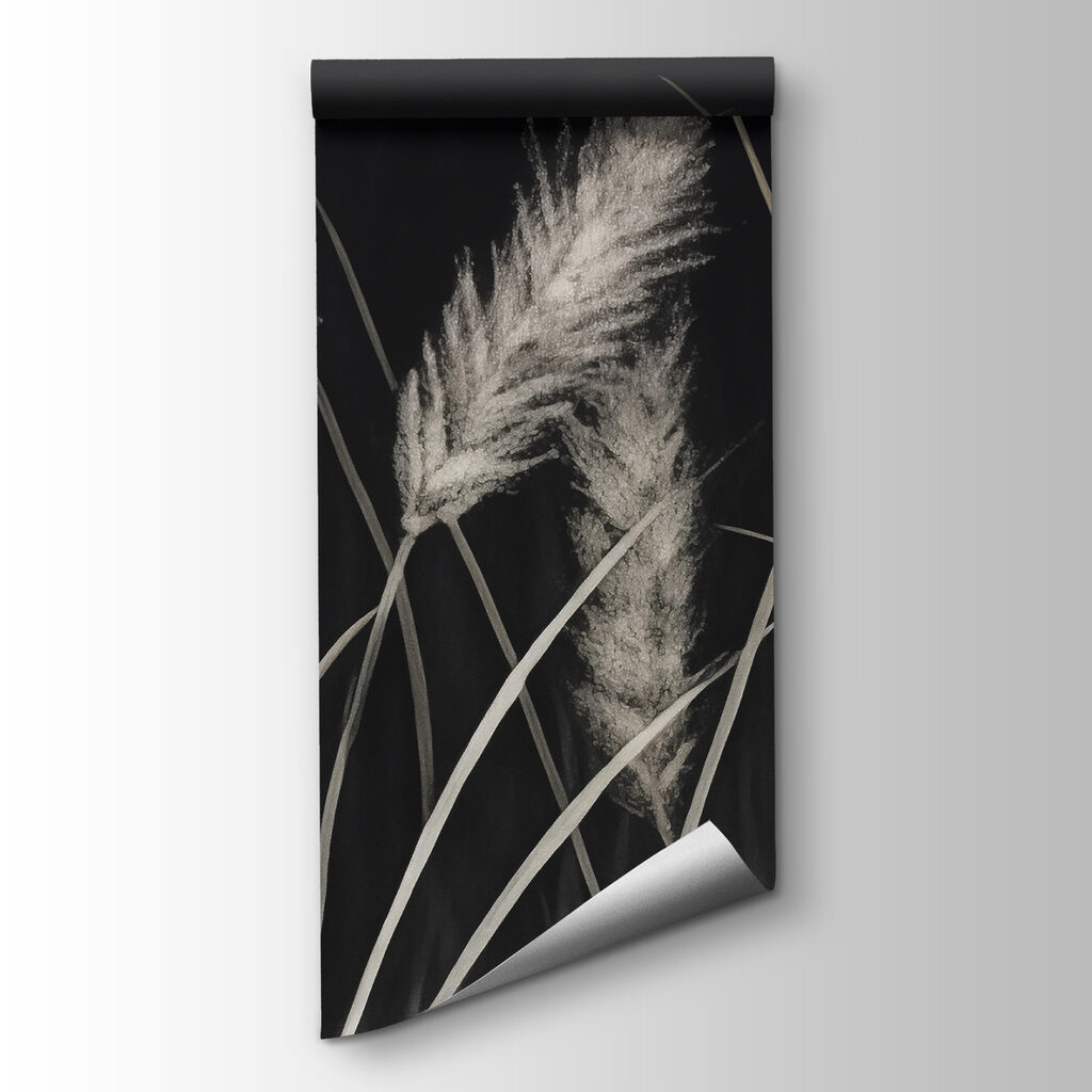 Soft grasses in a dark setting