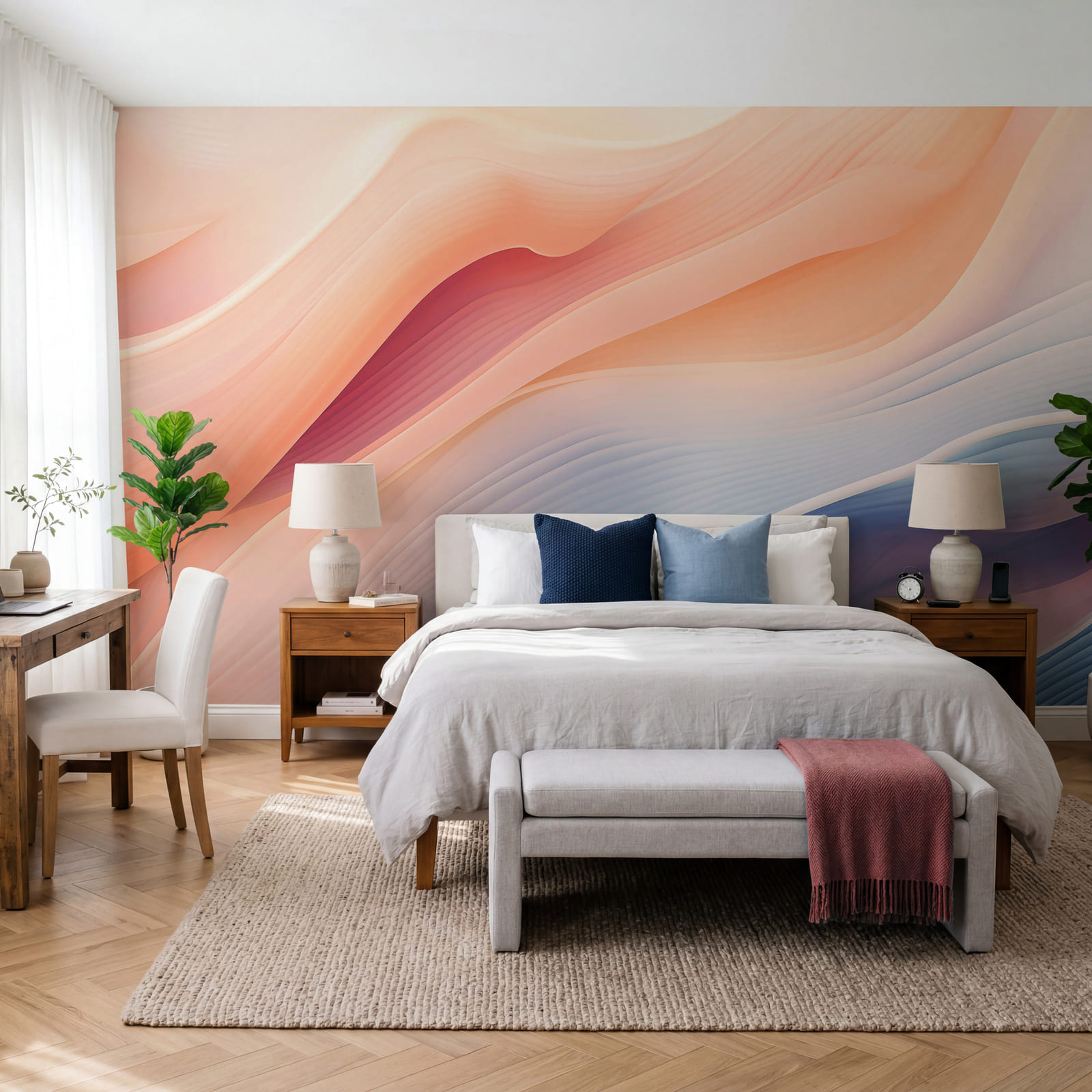 Soft Waves in Gentle Pastel Colors