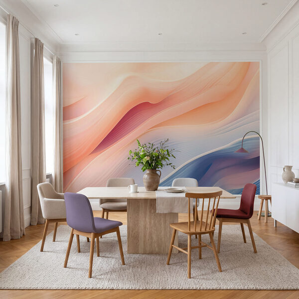 Soft Waves in Gentle Pastel Colors