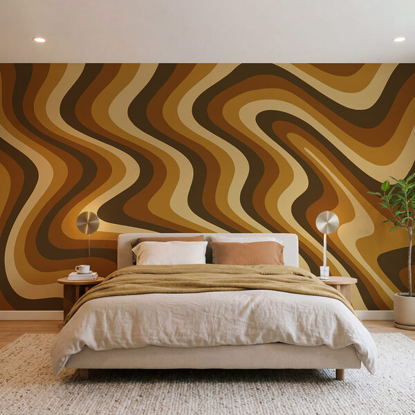 Brown and tan wavy lines Brown and tan wavy lines