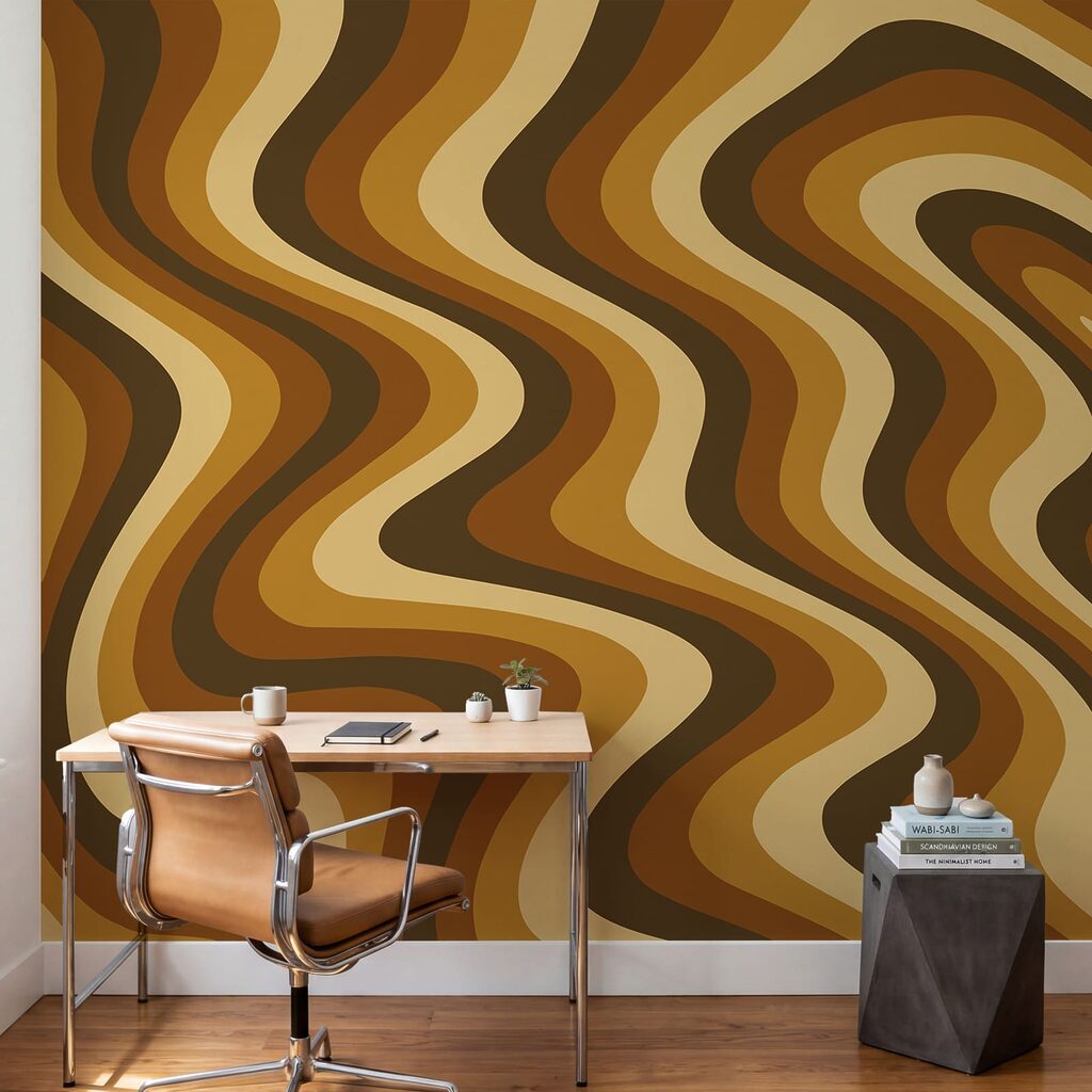 Brown and tan wavy lines Brown and tan wavy lines