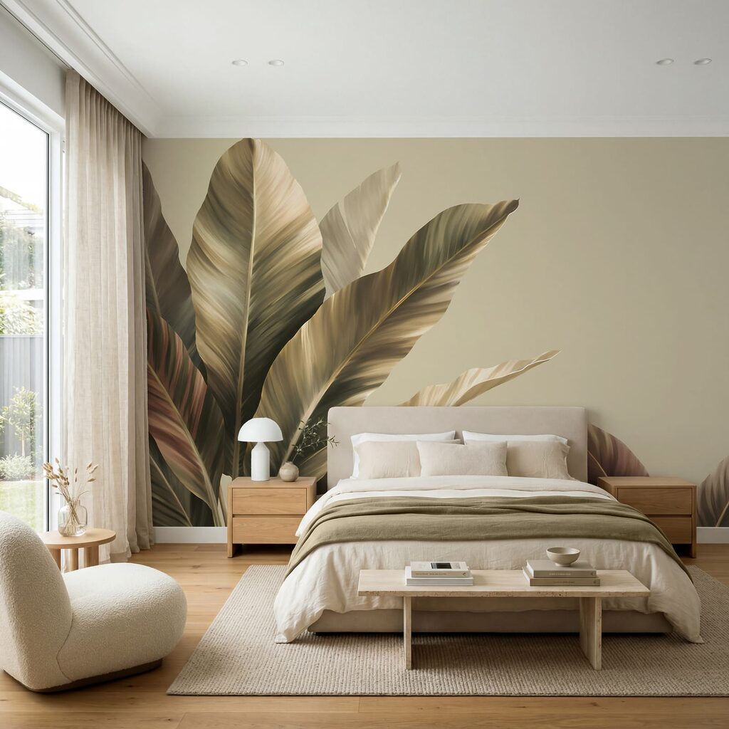 Lush foliage in soft tones